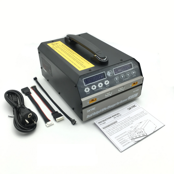 SKYRC PC1080 6S Dual Channel LiPo Battery Charger-overall set -Drone batteries and chargers