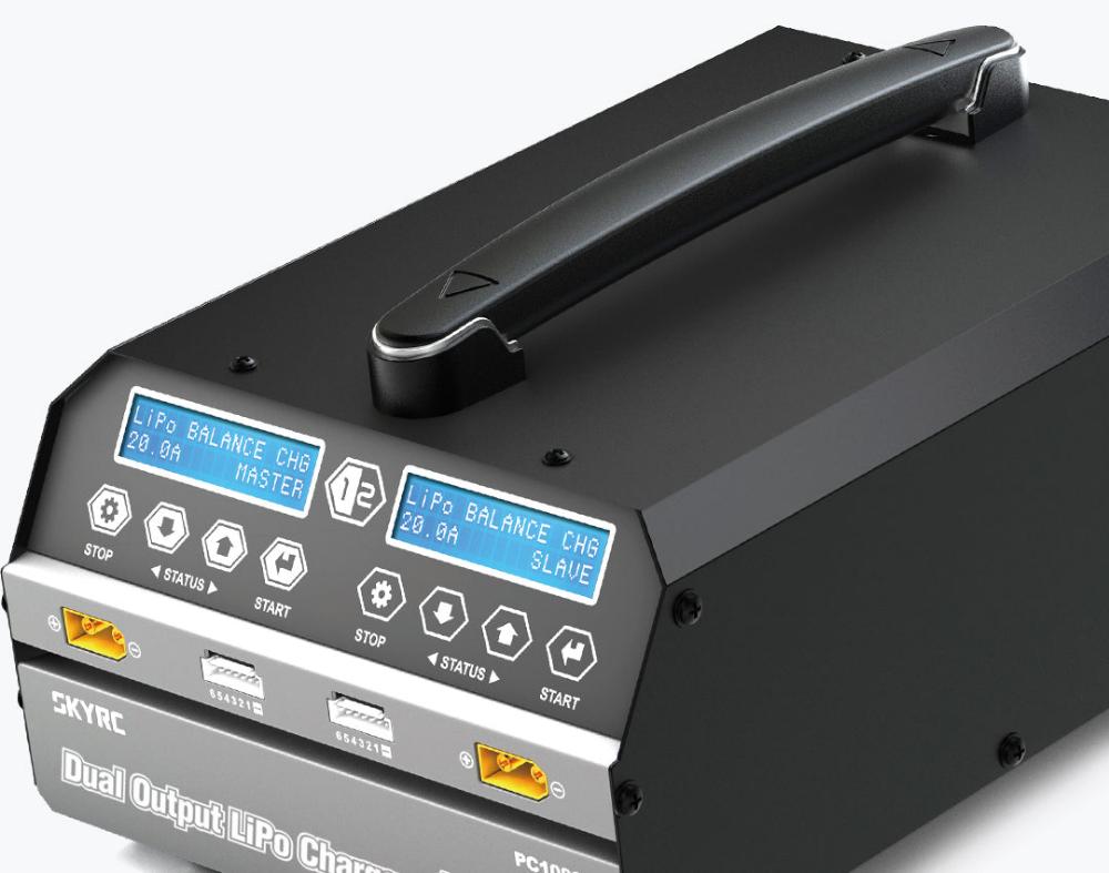 SKYRC PC1080 6S Dual Channel LiPo Battery Charger-front view-Drone batteries and chargers